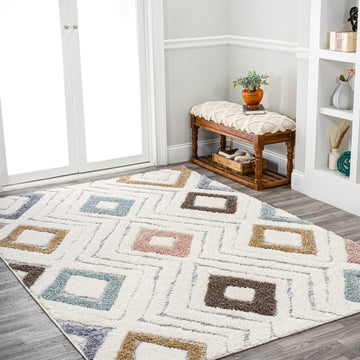 Amira Diamond Tribal High-low Area Rug